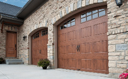 Gallery Steel Short Panel Arch1 Windows in Ultra-Grain Oak Dark Finish